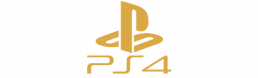 Logo PS4 Jaune Sable