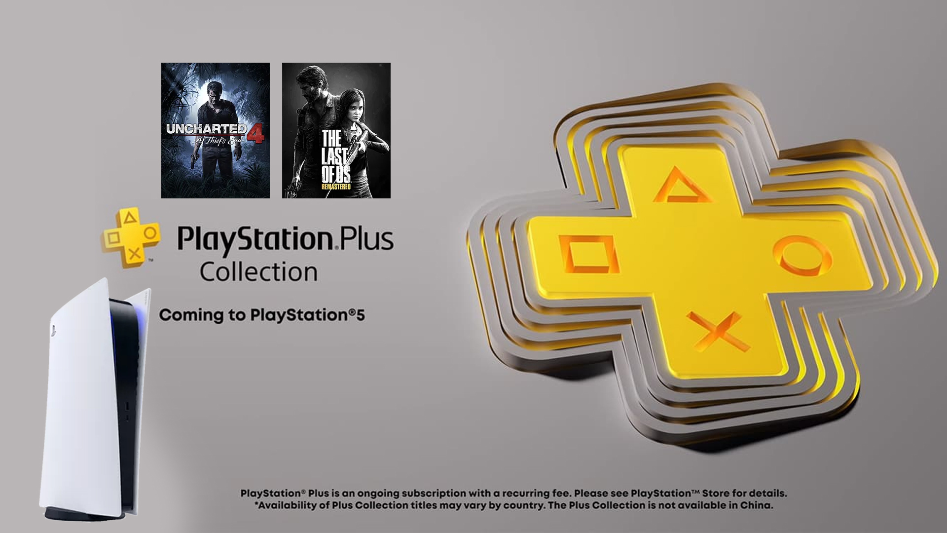 Uncharted 4 et The Last Of Us Remastered PS5 PS Plus