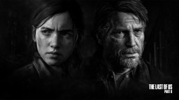 Double portrait en noir et blanc de Joel et Ellie dans The Last of Us Part II.