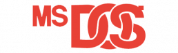Logo MS DOS Rouge