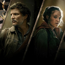 Montage des trophées des Saturn Awards avec trois personnages de la série The Last of Us (HBO) : Joel, Ellie et Marlene.