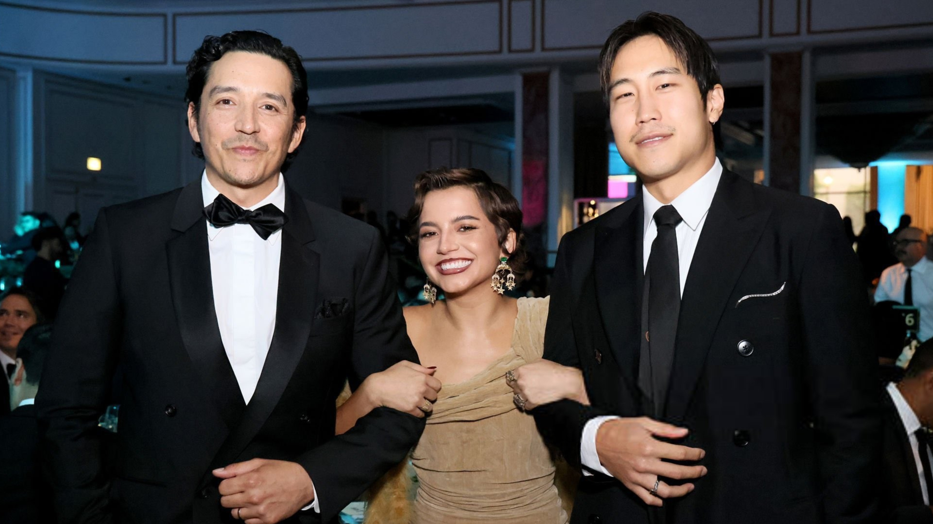 Gabriel Luna, Isabela Merced et Young Mazino à une avant-première de la saison 2 de The Last of Us.