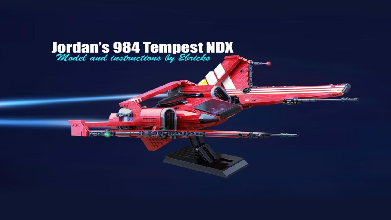 Cette réplique du vaisseau de Jordan : le 984 Tempest NDX est entièrement faite en LEGO.